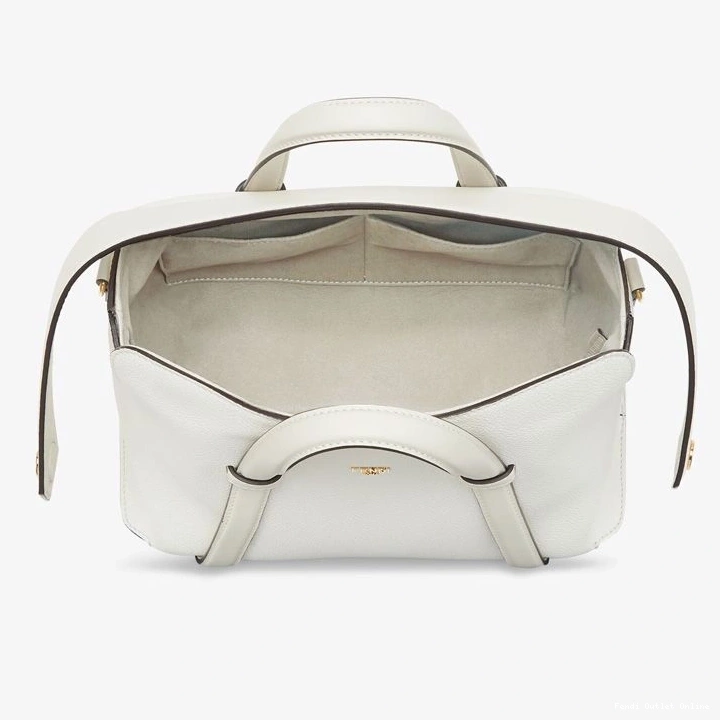 Cheap In Leather Bag 365 Boston Grained White Fendi Medium 0719